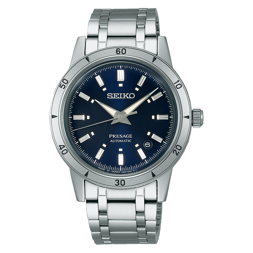 Seiko Presage 60's Style 39.5 MM Blue Dial Automatic Watch SRPL07J1