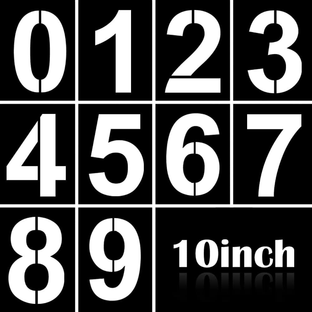 10 Inch Large Number Stencils Kit 0-9 Address Stencil Set 10
