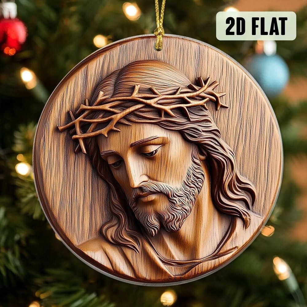 Faith Jesus Christmas Ornament  God Christmas Ornament  Christian Ornament Gift