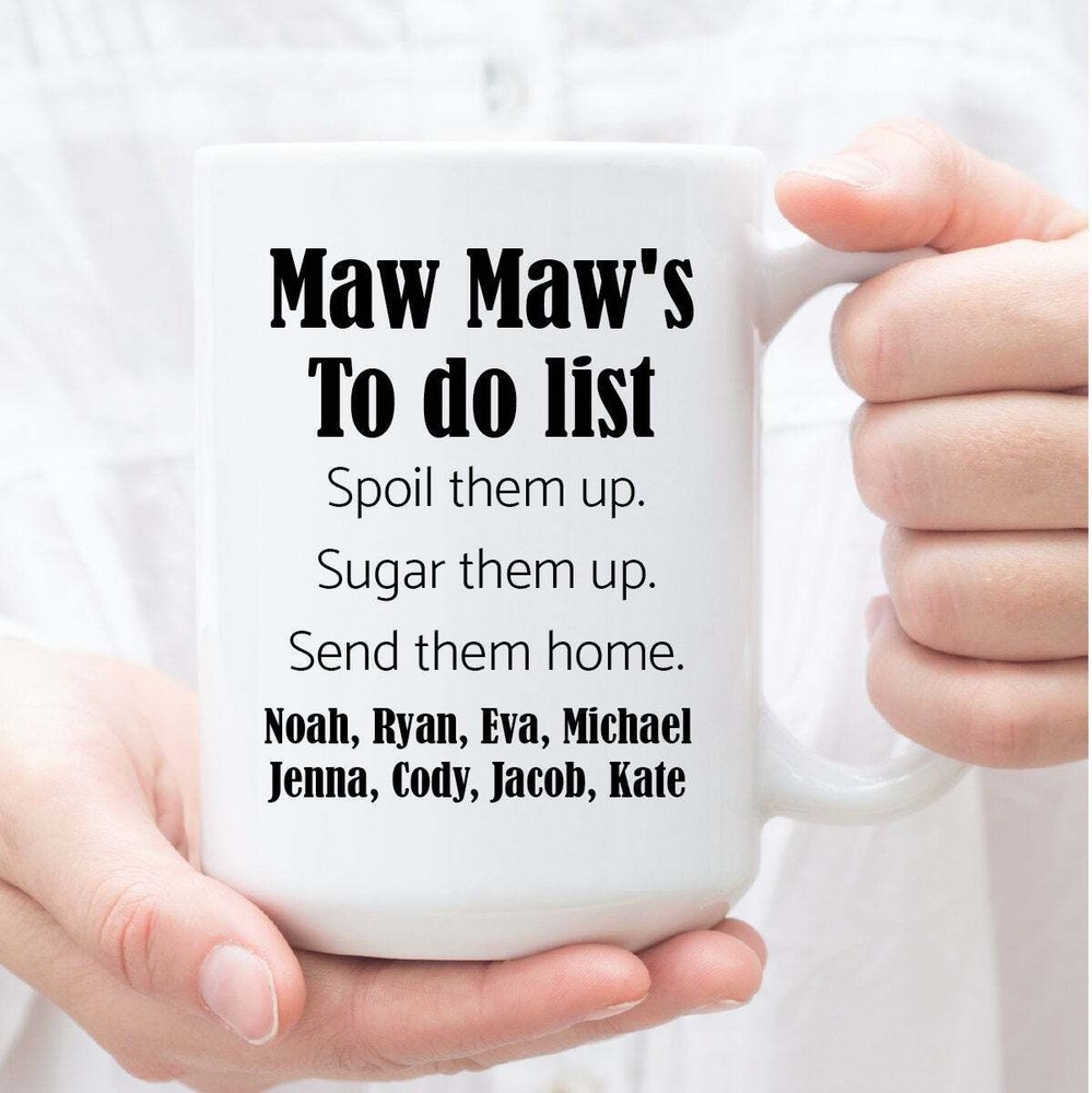 Funny Personalized Cup For Maw Maw Custom Coffee Mug For Maw Maw Christmas Gift
