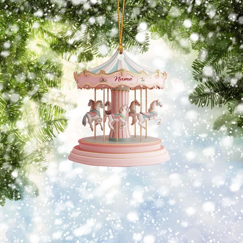 Personalized Carousel Ornament Christmas Decor  Ballerina Ornament Xmas Gift