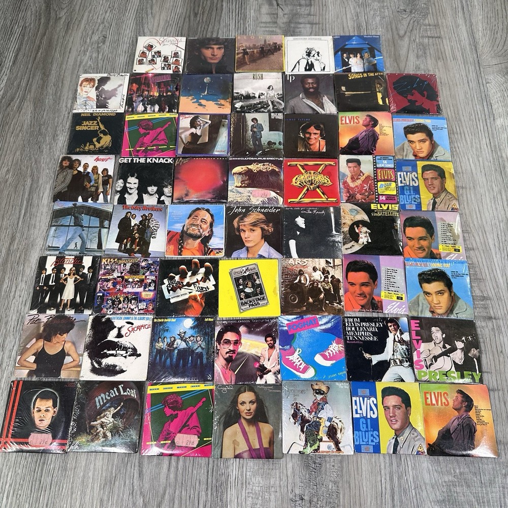 CHU-BOPS Bubble Gum Records Miniature Album Covers Lot 54-Sealed 80s Kiss Elvis