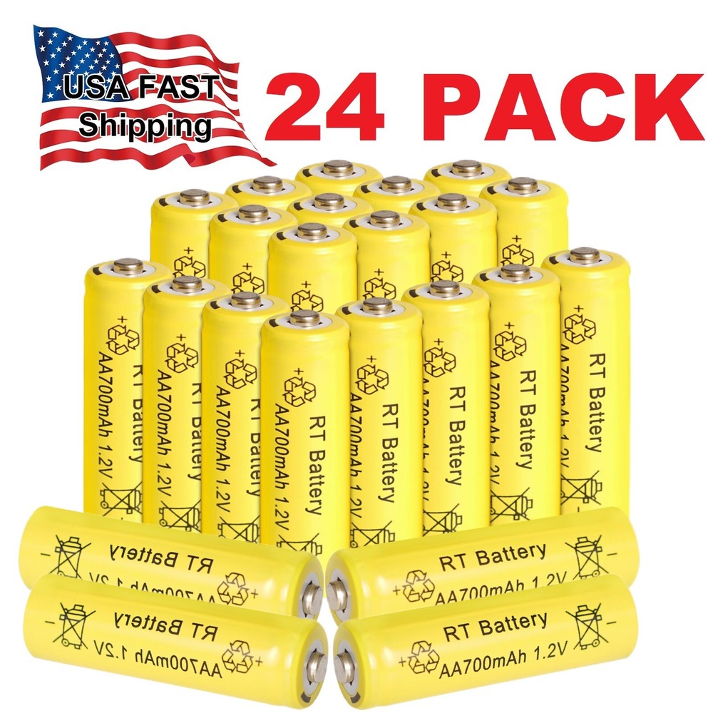 24X 1.2V Ni-MH AA Baterías Recargables 700mAh Celdas de Batería para Luz Solar