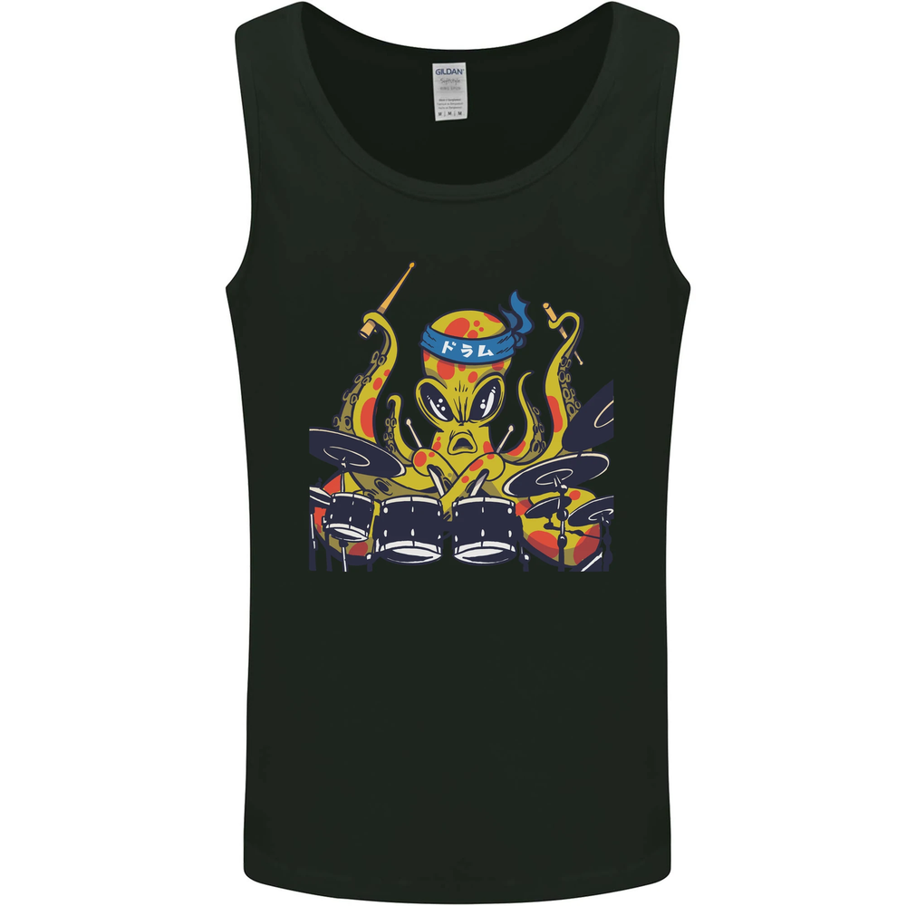 Octopus Drummer Drumming Drum Funny Mens Vest Tank Top