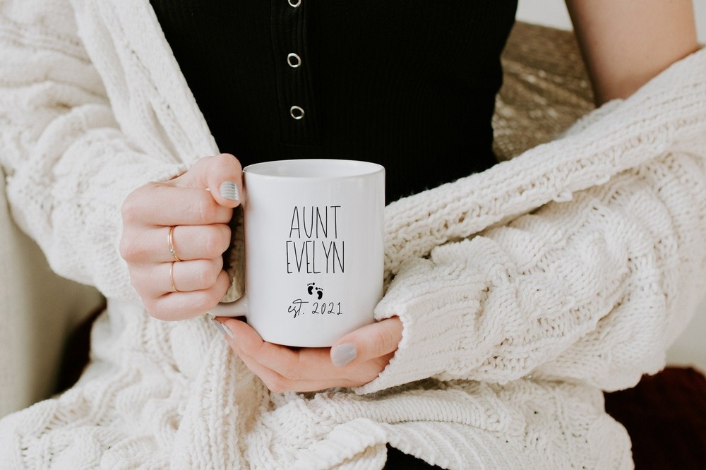 Aunt Est. 2021 Mug. Aunt To Be Mug New Aunt Gift Aunt Coffee Mug Aunt