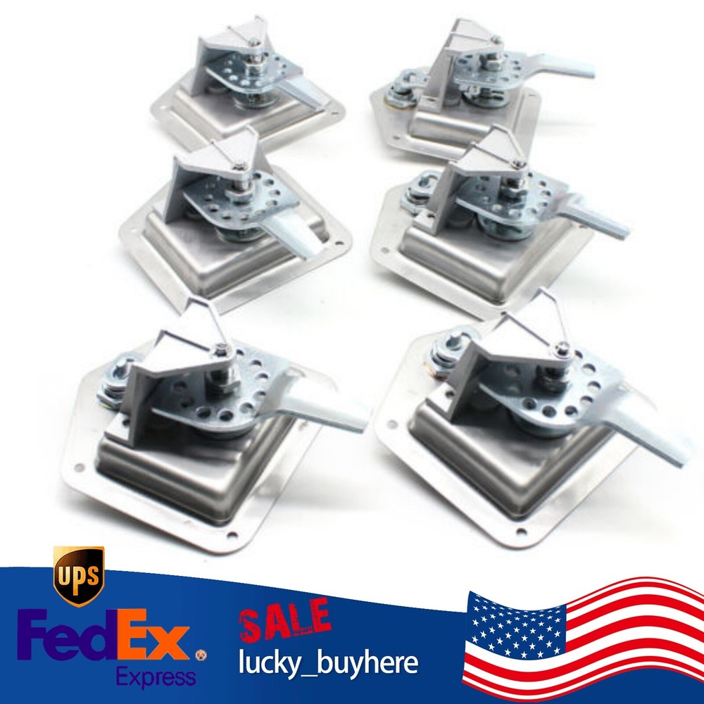 6pcs RV Paddle Entry Door Lock Latch Handle Knob Truck Tool Box Trailer+12 Keys