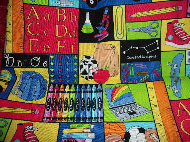 Back to School 100% Cotton Patch Fabric by Fabric Traditions Sold by Half Yard-image