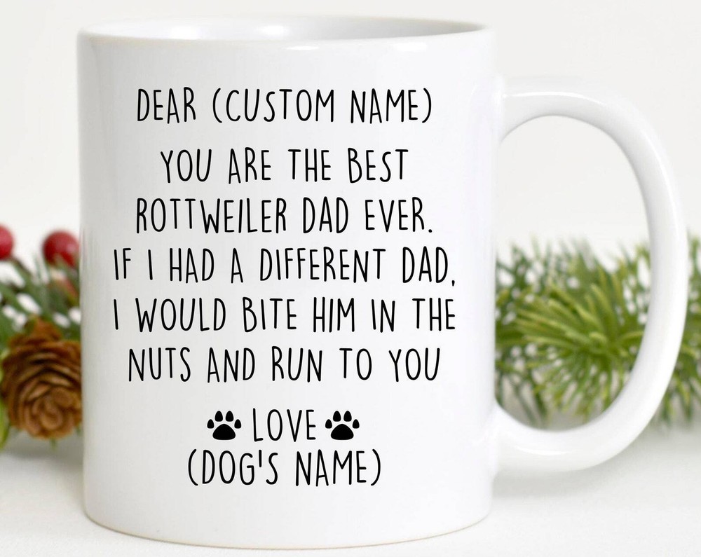 Rottweiler Dad Birthday Christmas Valentine Gift for Dog Lovers
