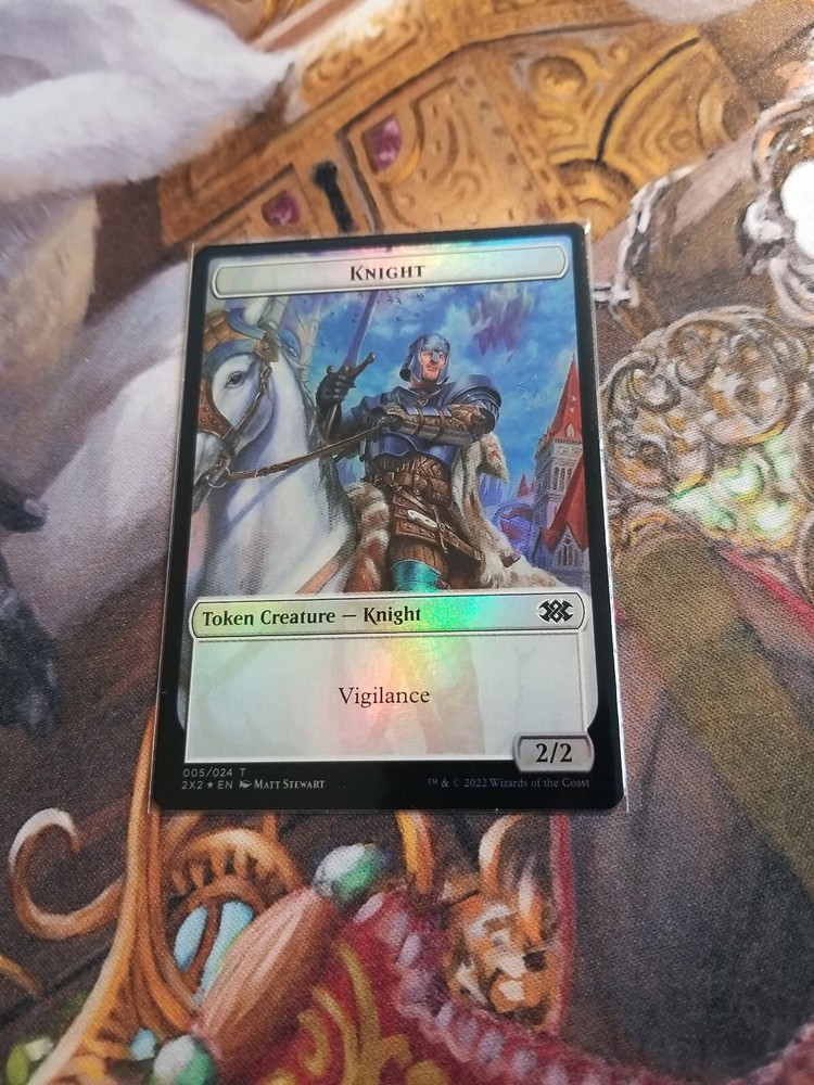 Knight Zombie Token Foil MTG Double Masters 2022 Pack Fresh Mint Condition