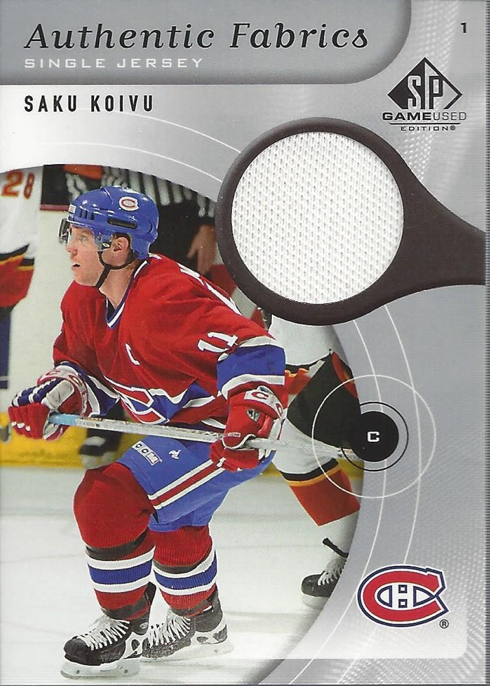 2005-06 SP Game Used Saku Koivu Authentic Jersey Card NM-MT