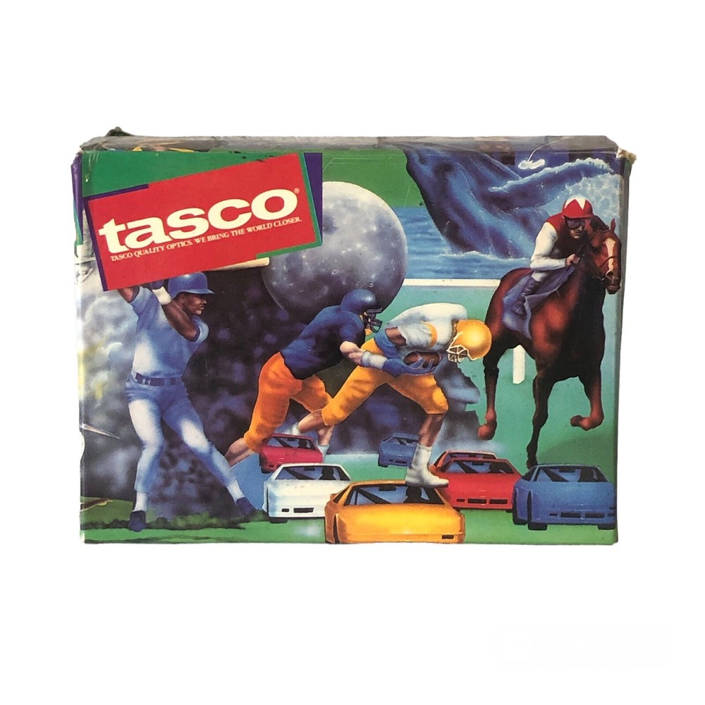 Tasco 165RB Black Compact Rubber Armored Folding Binoculars 8x21mm With Case NOB