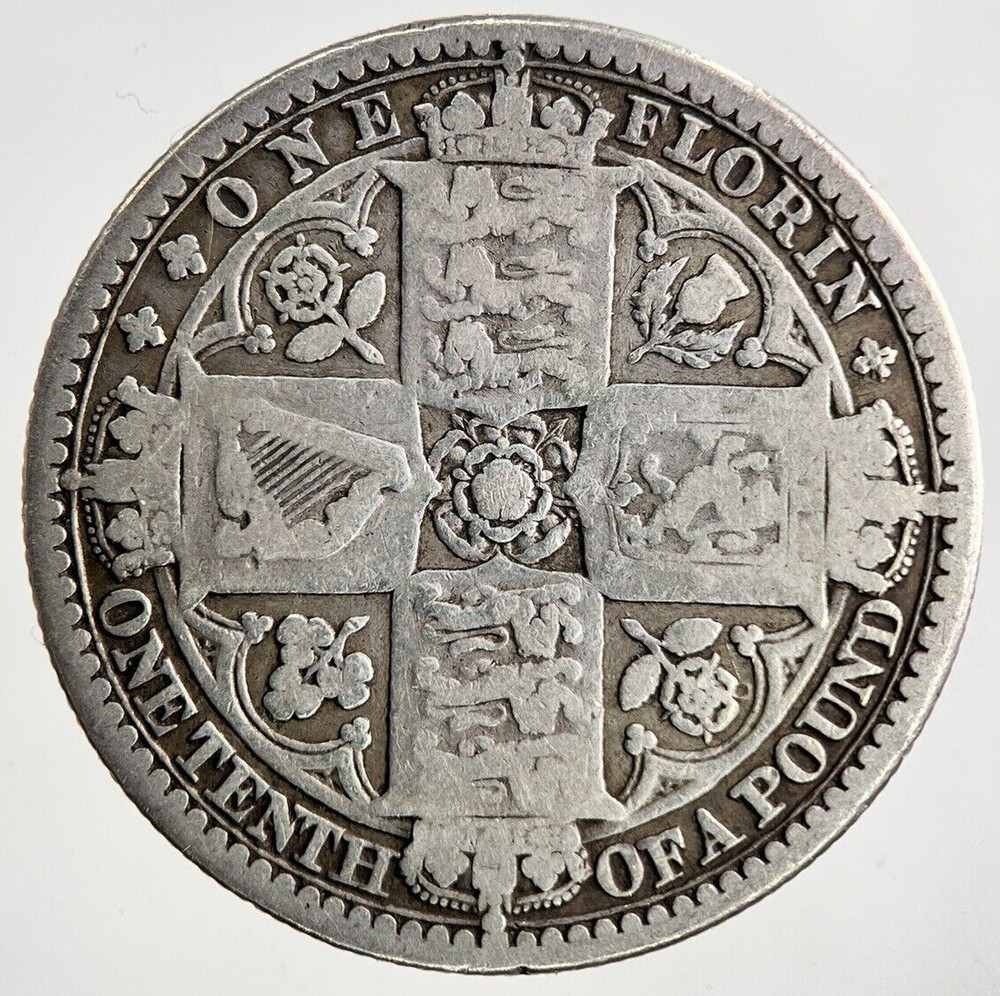 1849 Victoria Gothic Florin Silver Coin | Collectable Grade