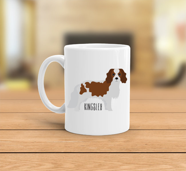 Personalized Cavalier King Charles Dog Mug With Custom Name