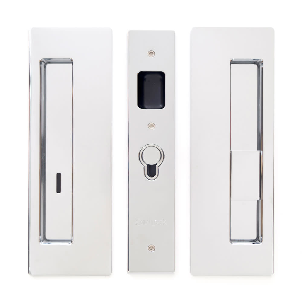 Cavilock CL400B-PR-38-RH Magnetic Privacy Pocket Door Pull Set - Chrome