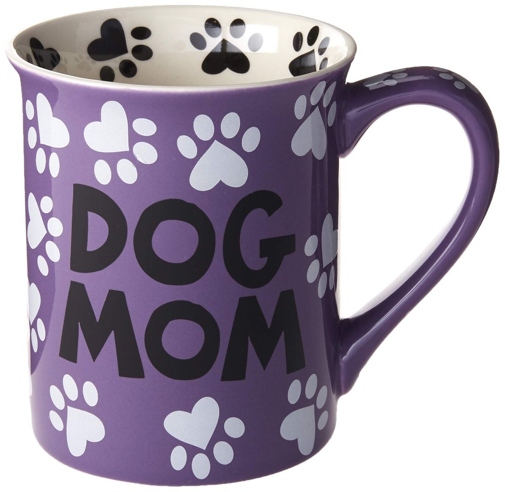 Dog Mom 16oz Stoneware Mug by Our Name is Mud - Multi Color