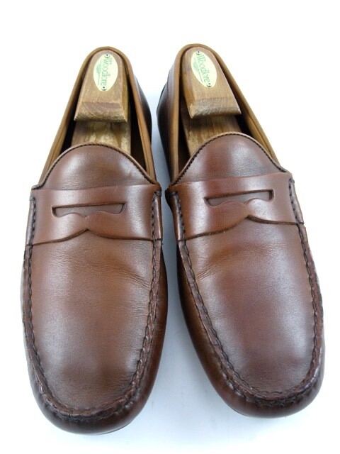 Allen Edmonds Super Sport Penny Leather Loafers in Dark Chili Size 8.5 D