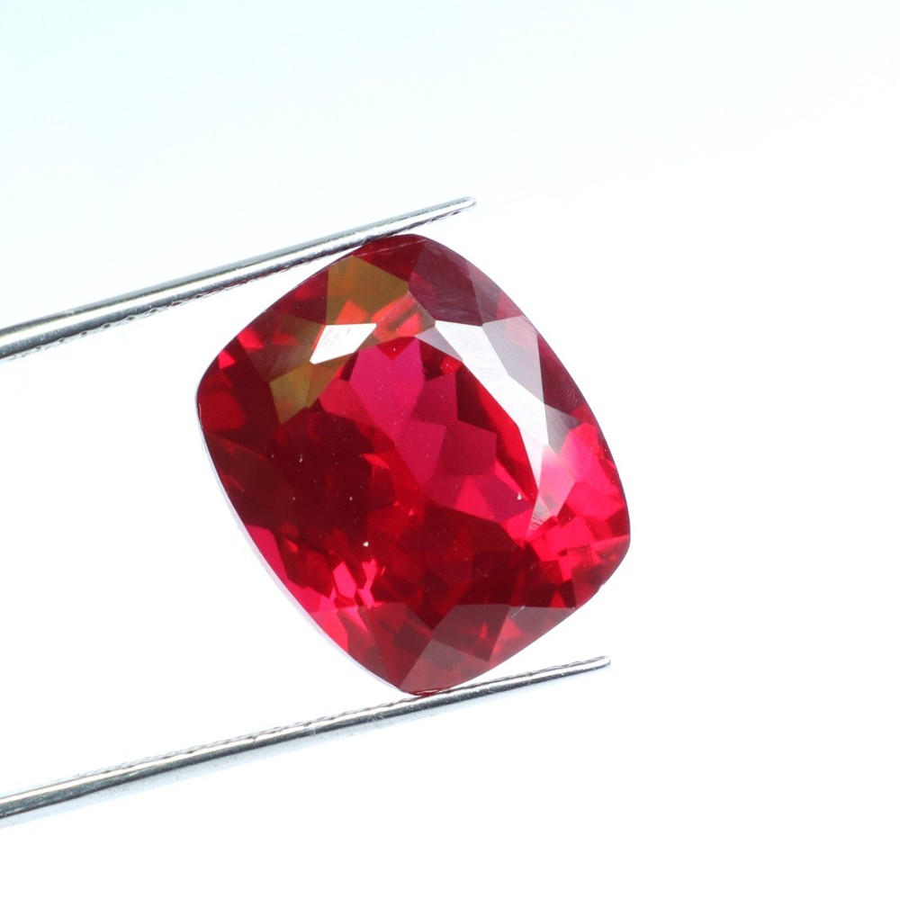 17mm AAA Natural Red Ruby 21.80ct Cushion Cut VVS Loose Gemstone