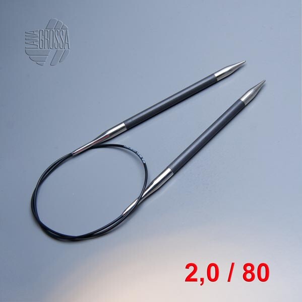 Lana Grossa Carbon Circular Knitting Needles 80cm 2.0mm