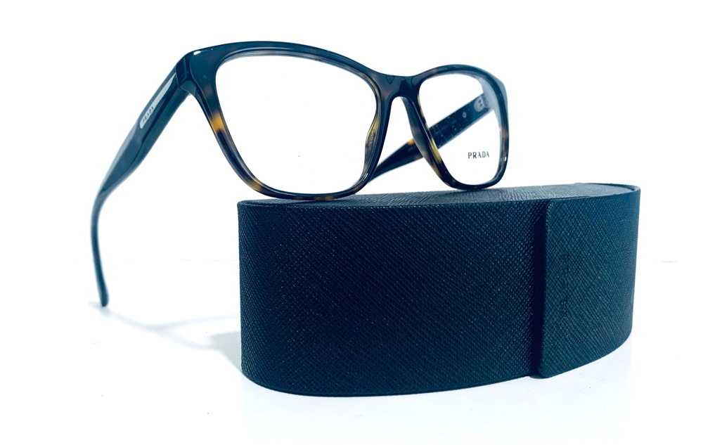 Prada Journal VPR 04T 2AU-1O1 Tortoise Brown RX Eyeglasses 54-16-140mm Made in Italy