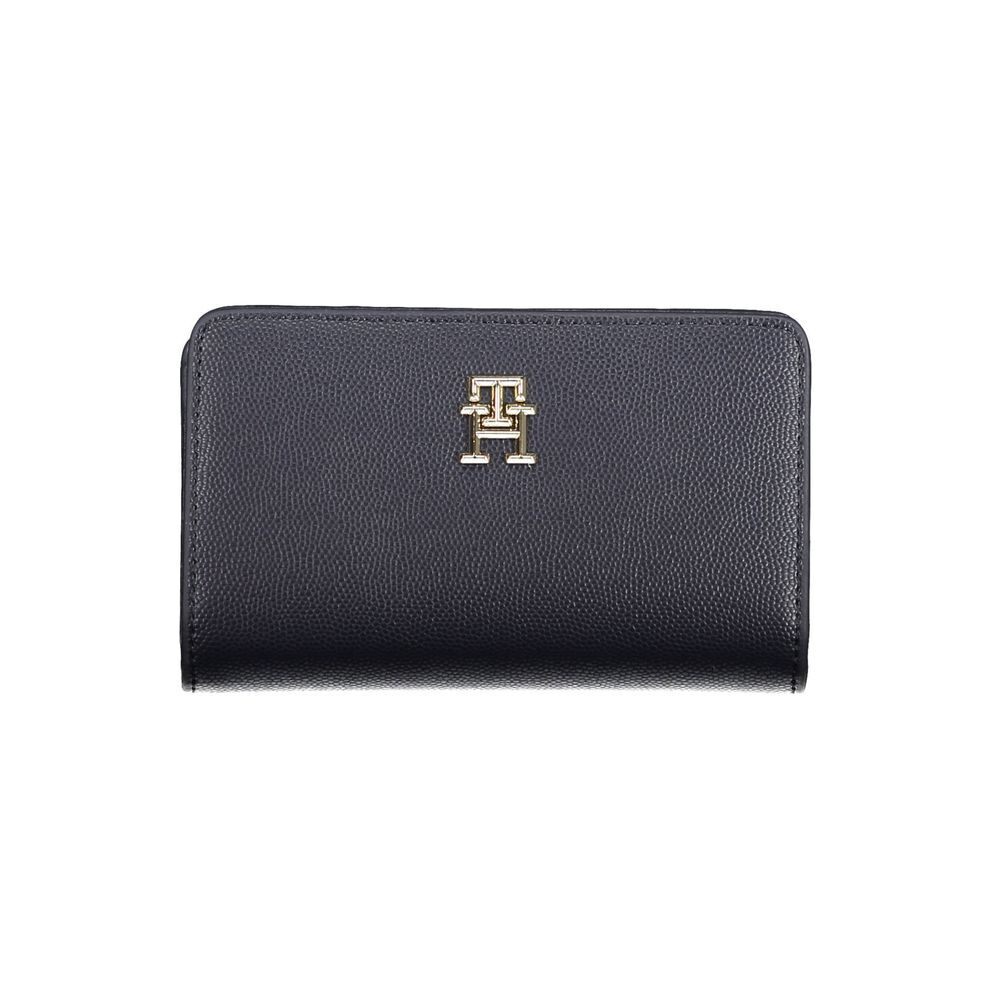 Tommy Hilfiger Blue Polyester Womens Wallet Stylish and Compact