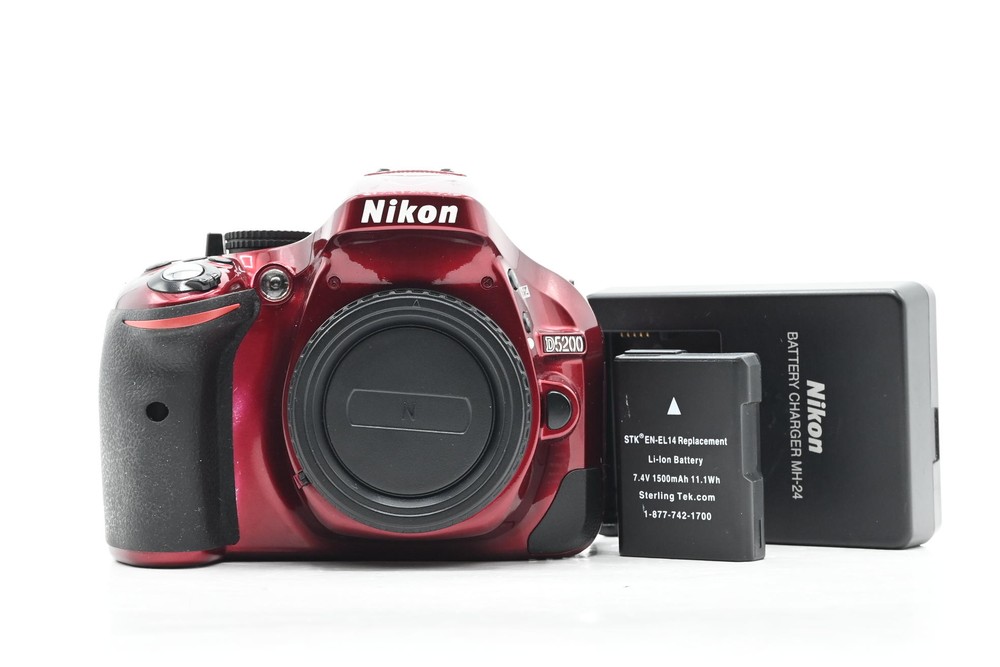 Nikon D5200 24.1MP Digital SLR Camera Body Red #836