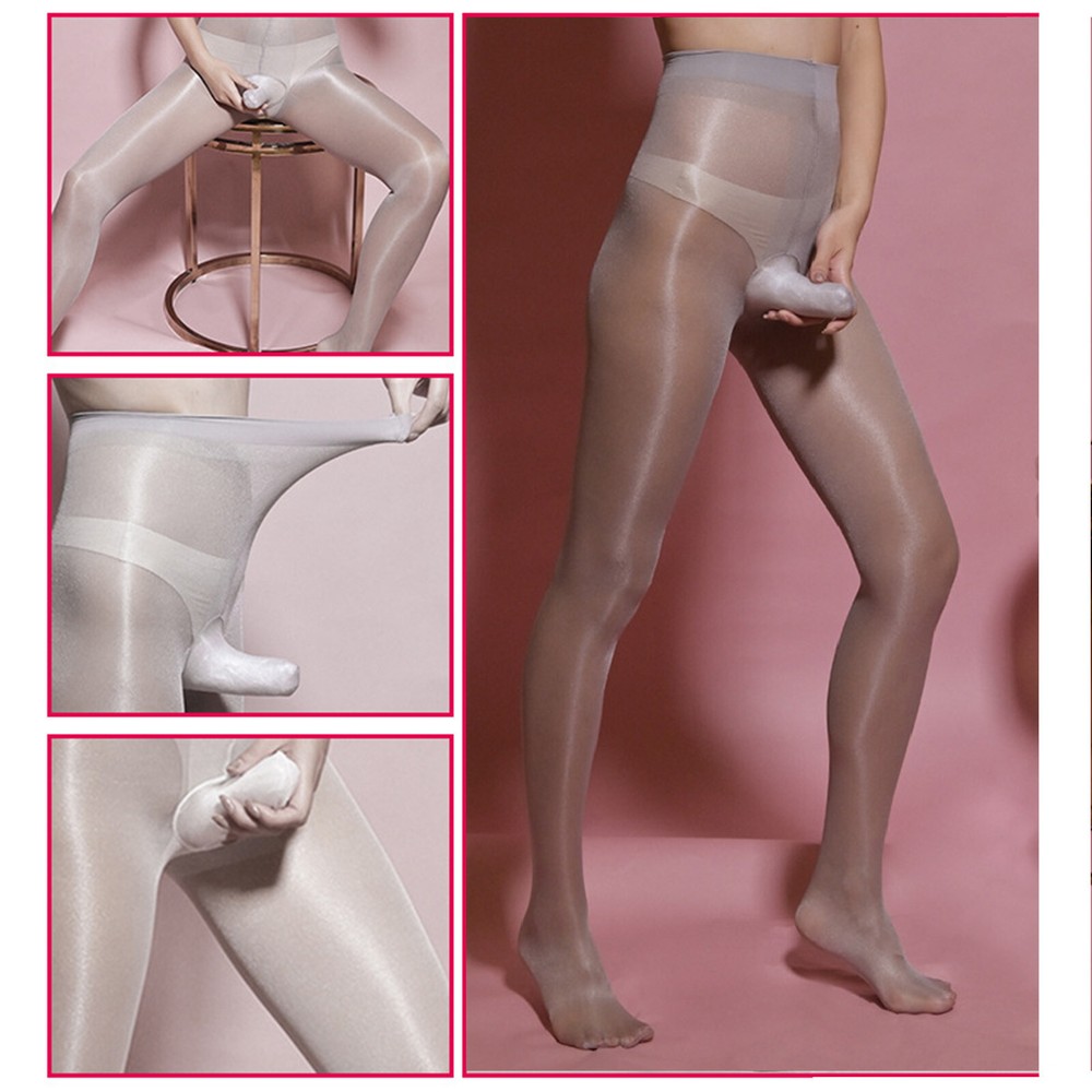 US Mens Pantyhose Elastic Waistband Tights See-Through Underwear Cross-Dresser