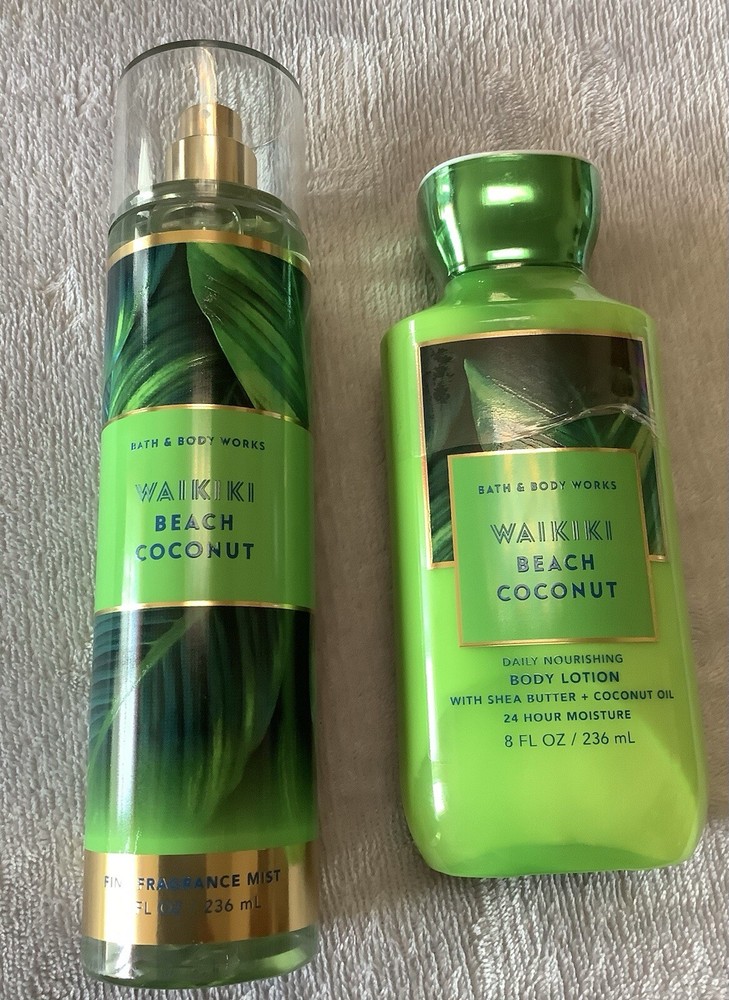 Bath & Body Works WAIKIKI BEACH COCONUT Lotion & Fragrance Mist
