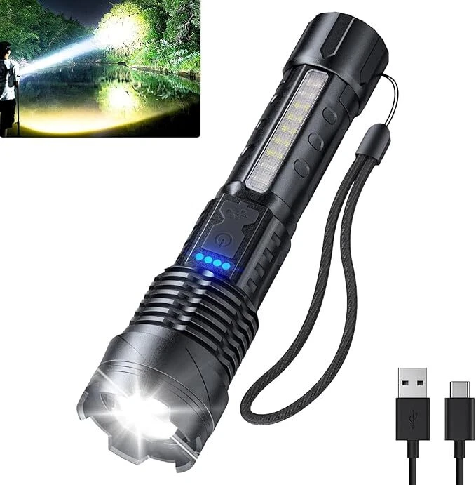 Observatioy Flashlight Outdoor Lighting White Laser Flashlight Rechargeable Lamp