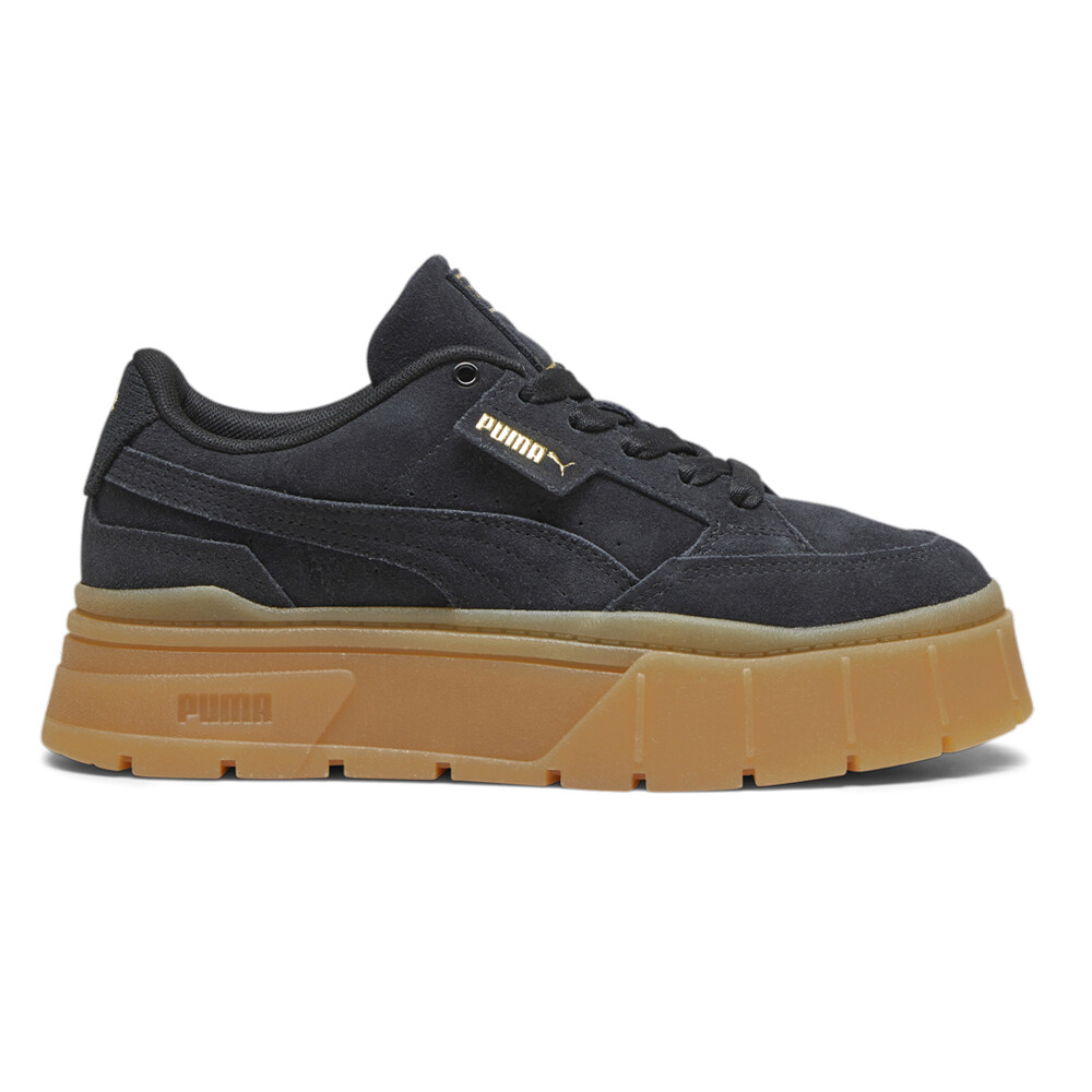 Puma Mayze Stack Soft Winter Platform  Womens Black Sneakers Casual Shoes 393065