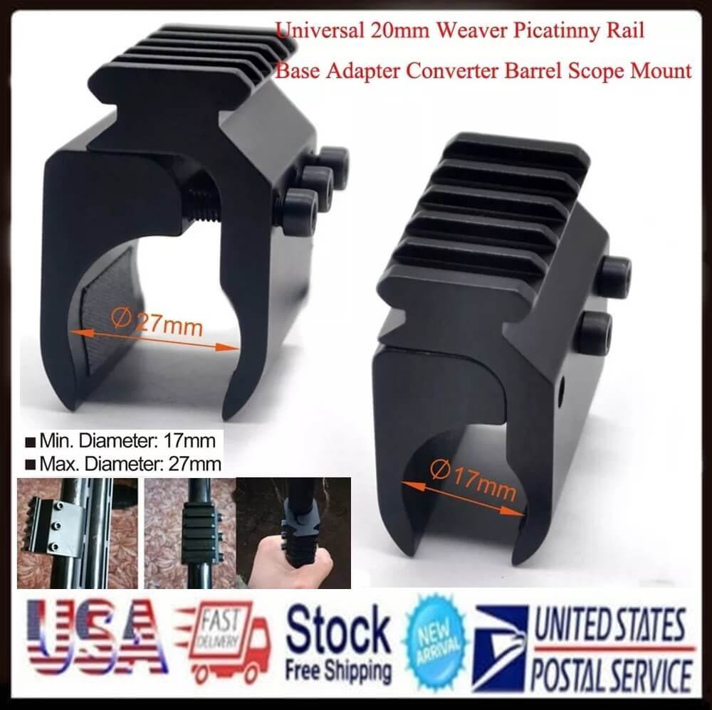 Universal 20mm Weaver Picatinny Rail Base Adapter Converter Barrel Scope Mount