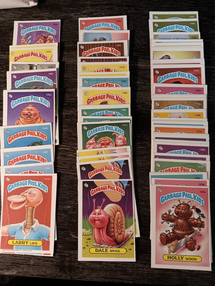 1986 Garbage Pail Kids 4th Series Full 87-Card Set with 3 Rare Variations