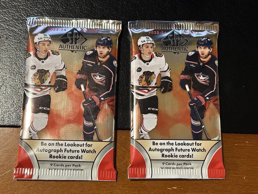 RIP & SHIP - 2 (TWO)  Sealed Packs 2023-24 Upper Deck SP Authentic Hockey Hobby