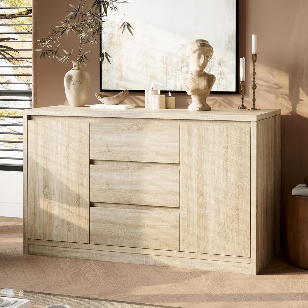 Modern Sideboard Storage Cabinet with Hidden Drawers