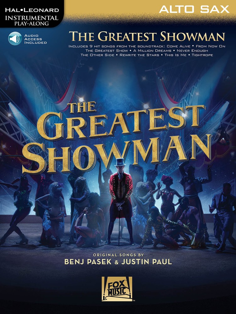The Greatest Showman Movie Alto Sax Solo Sheet Music Play-Along Song Book Audio