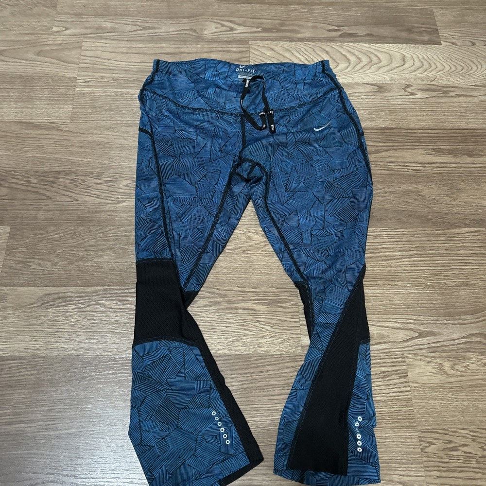 Nike Dri-Fit Womens Blue Medium Leggings