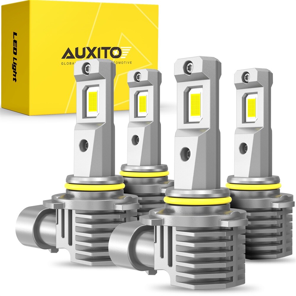 AUXITO 2-Sides Super 6500K White LED Headlight Kit Bulbs High+Low 9005+9006 Beam