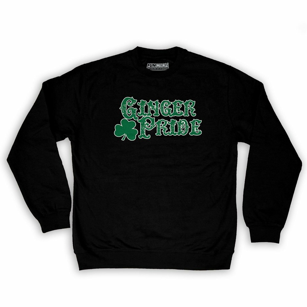St Patricks Day Ginger Pride Beer Crew Neck Sweatshirt for Men-image