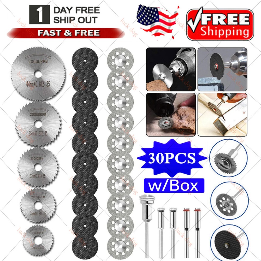 30 x Diamond Cutting Wheel For Dremel Rotary Tool Die Grinder Metal Cut Off Disc