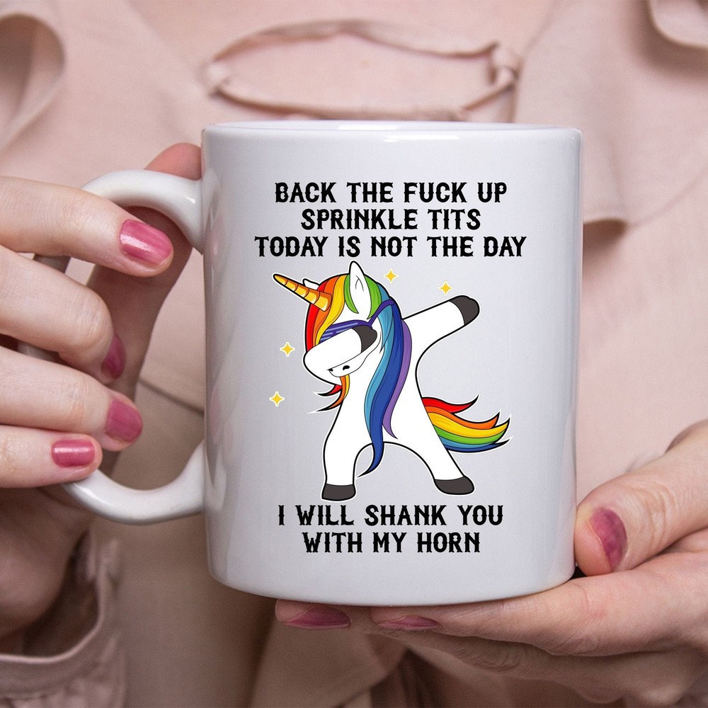 Unicorn Back Off Not Today White Coffee Mug