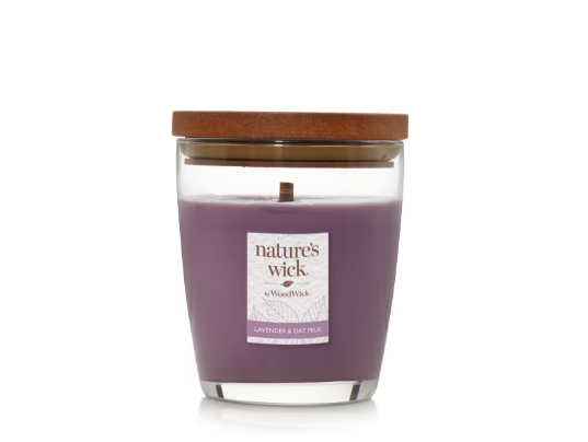 Nature’s Wick Lavender & Oat Milk Crackle Candle 10 oz.