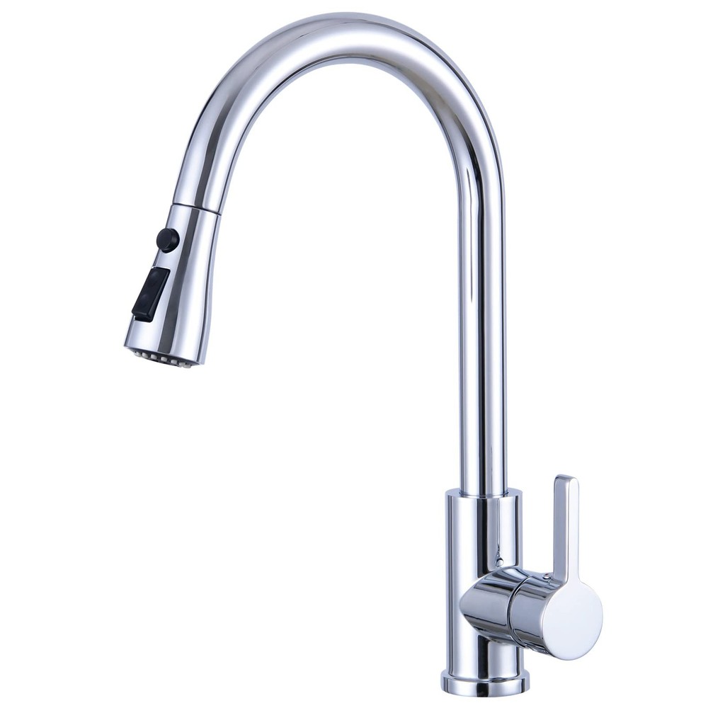 Stainless Steel Kitchen Sink Taps Mixer with Pull Out Spray, Swivel