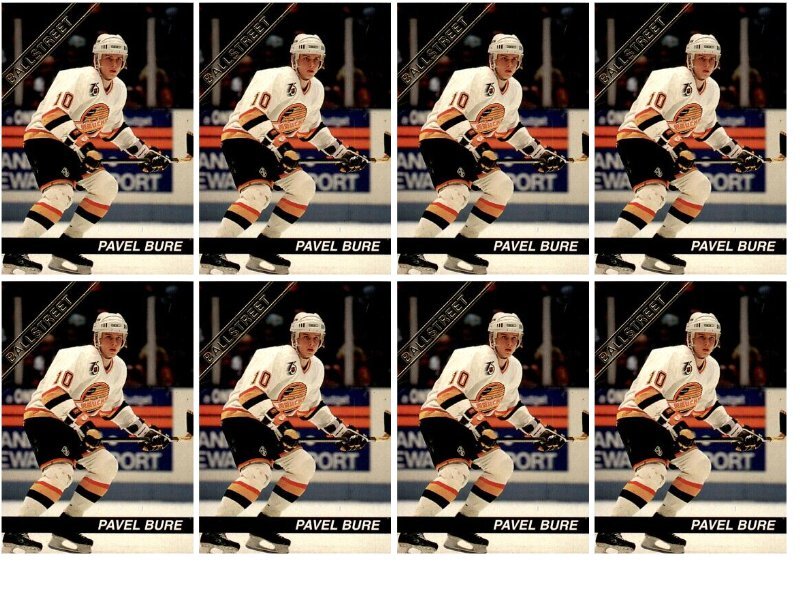 (8) 1992 Ballstreet Pavel Bure Vancouver Canucks Card Lot