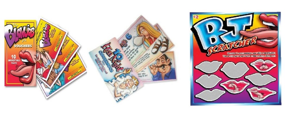 JOKE/PRANK Blowjob Hen Night BJ Vouchers Fun Party Adult Xmas Secret Santa Gift-image