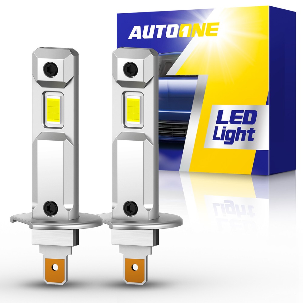 H1 6500K Super Bright White 14000LM CSP LED Headlight Bulb Kit High Low Beam DRL