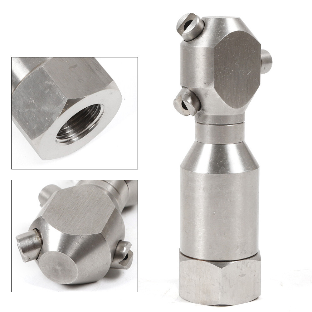 Rotating Jetter Head Rotary Nozzle Pressure Washer Hose Cleaner Drain Sewer 1/2