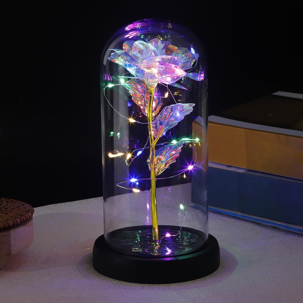 Mothers Day Glass Rose Gift for Mom from Daughter or Son-image