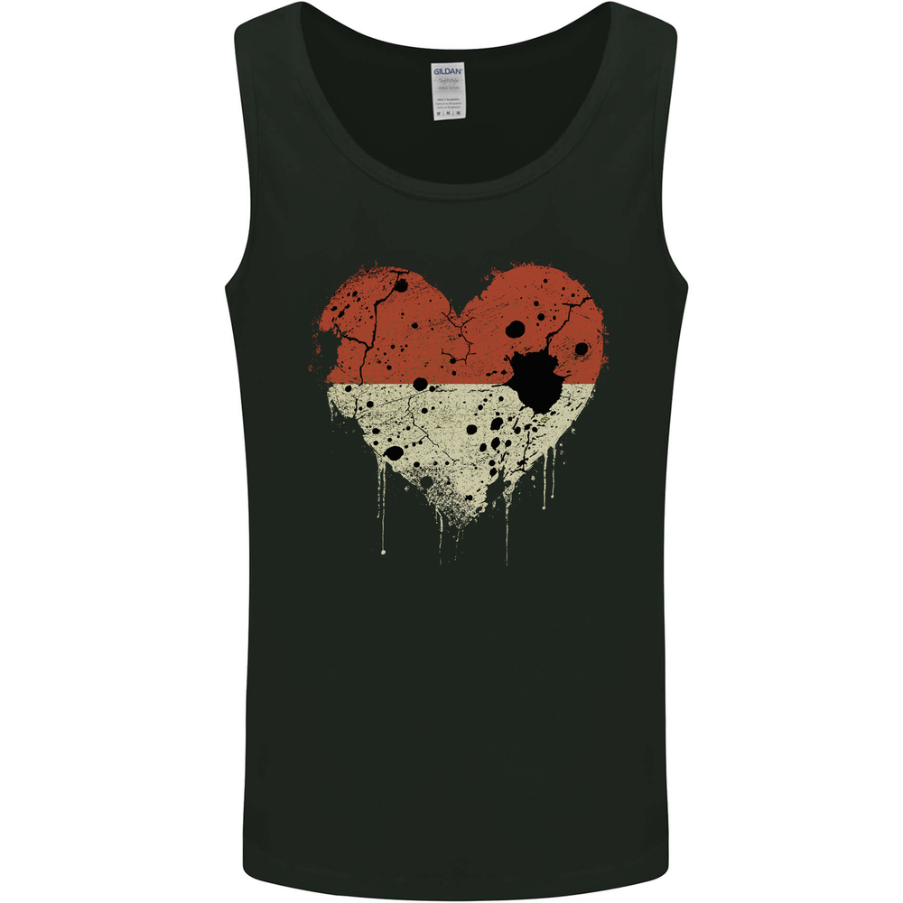 Love Flag Monaco Football Mens Vest Tank Top