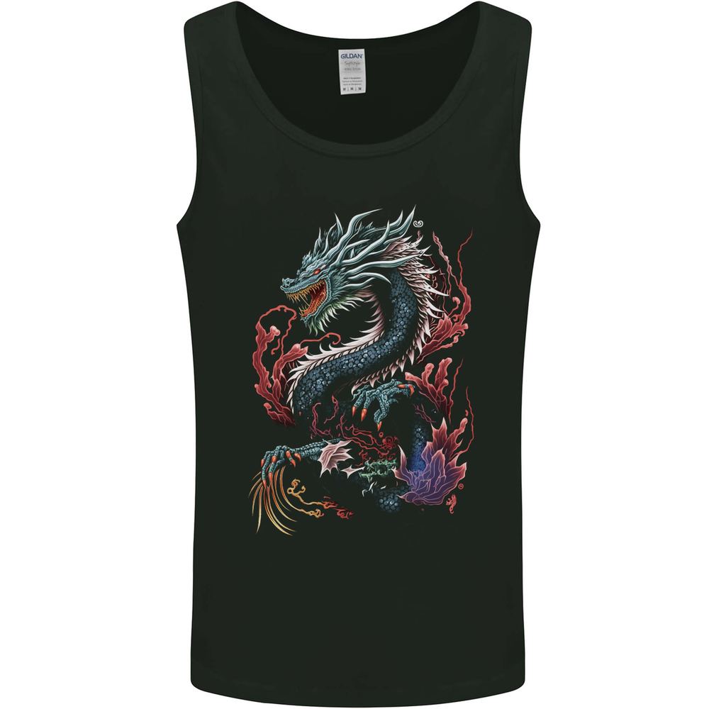 Fantasy Fire Dragon 7 Mens Vest Tank Top