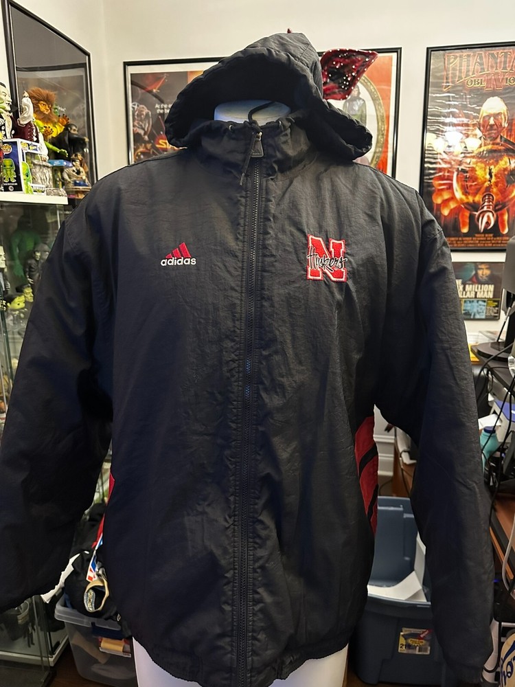 Vintage Nebraska Huskers Puffer Jacket - 2XL Adidas Black