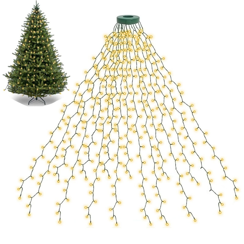 400LED 16-Line Christmas Tree Lights with 8 Modes for Indoor Outdoor Decor